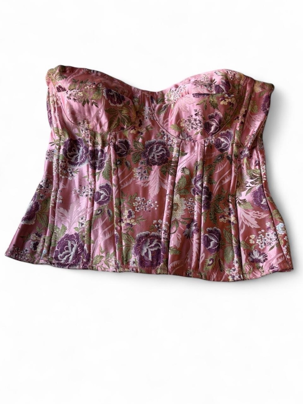 PrettyLittleThing pink rose corset